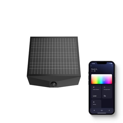 FlinQ Orion - Smart Solar Wandlamp - Alexa & Google Assistant - Zwart