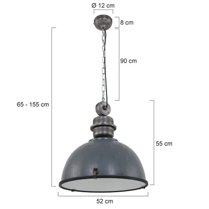 Steinhauer hanglamp bikkelxxl 7834gr grijs 5