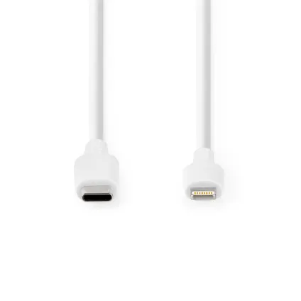 Nedis Kabel Lightning Fresh Green Charge USB 2.0 - Apple Lightning - 8 pins 2m wit 3