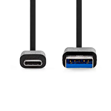 Nedis USB-kabel Fresh Green Charge USB 3.2 Gen 1 - USB-A male 1m zwart 3