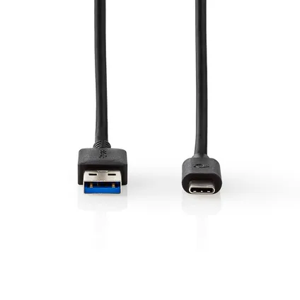 Nedis USB-kabel Fresh Green Charge USB 3.2 Gen 1 - USB-A mannelijk 2m zwart 3