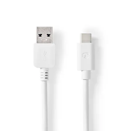 Nedis USB-kabel Fresh Green Charge USB 3.2 Gen 2 - USB-A mannelijk 1m wit 2