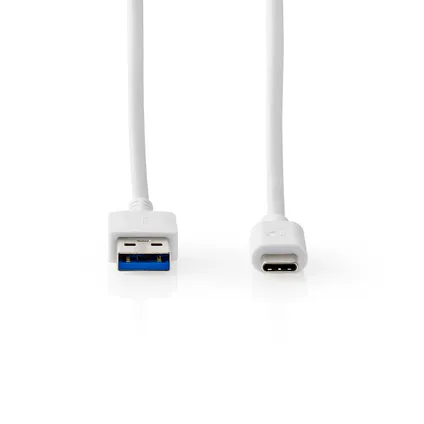 Nedis USB-kabel Fresh Green Charge USB 3.2 Gen 2 - USB-A mannelijk 1m wit 3
