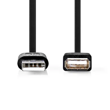 Câble USB Nedis Fresh Green Box USB 2.0 - USB-A mâle 3m noir 3