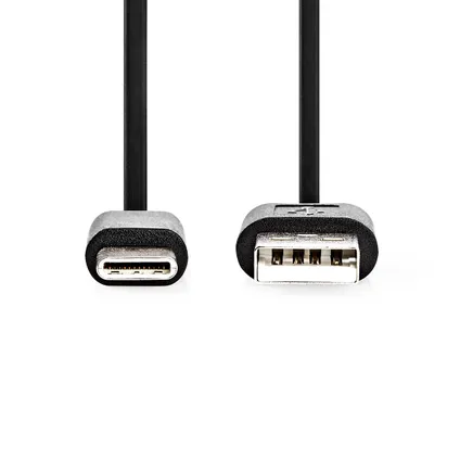Nedis USB-kabel Fresh Green Charge 2.0 - USB-C™ mannelijk 3m zwart 3