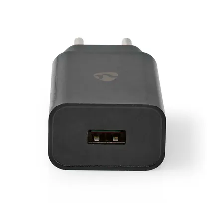 Nedis wandlader Fresh Green Charge USB-A 12W - snellaadfunctie zwart 3