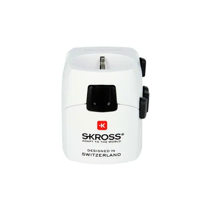 Adaptateur de voyage - prise Skross EU - 100 - 250V AC blanc 3