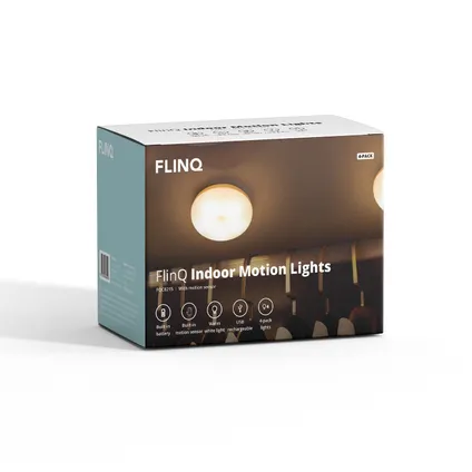 FlinQ Lampe LED à détecteur de mouvement - Eclairage de cuisine - 4-pack 5