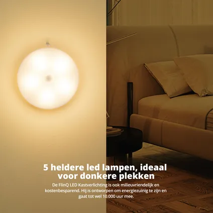 FlinQ Lampe LED à détecteur de mouvement - Eclairage de cuisine - 4-pack 8