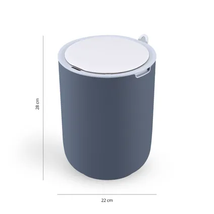 FlinQ Lilton 8L poubelle de salle de bains - Poubelle avec capteur - Anthracite 2