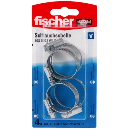Collier de serrage Fischer en acier inoxydable - Ø 20 à 32 mm - W1 - 4 pièces 3