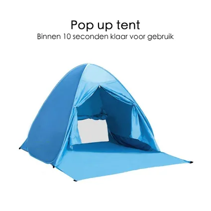 Flokoo - Pop-up Tent - Strandtent - Opvouwbaar - Blauw 4