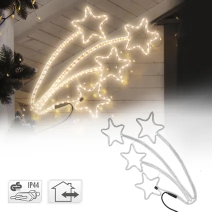 Étoile filante 216 LED blanc chaud intérieur /extérieur decoration de Noël 61 cm 2