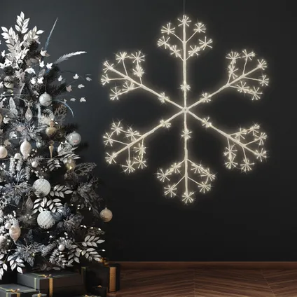 Flocon de neige 384 LEDs chaîne lumineuse blanc chaud déco intérieur/extérieur 3