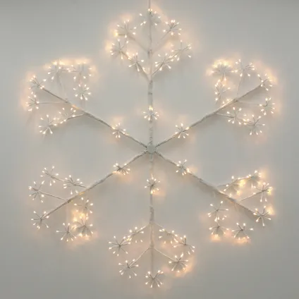 Flocon de neige 384 LEDs chaîne lumineuse blanc chaud déco intérieur/extérieur 6