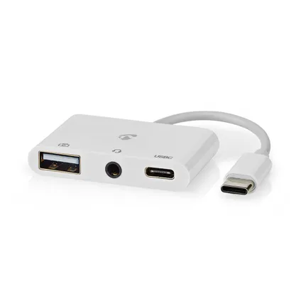Nedis USB Multi-Port adapter Fresh Green Box USB 2.0 - USB-C™ mannelijk wit 2