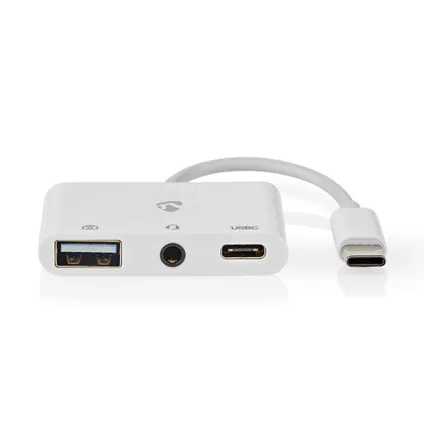 Nedis USB Multi-Port adapter Fresh Green Box USB 2.0 - USB-C™ mannelijk wit 3