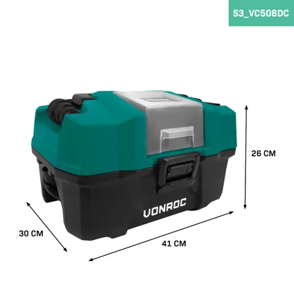 VONROC Compacte alleszuiger - 20V - Incl. Diverse accessoires, 4.0Ah accu en snellader 2