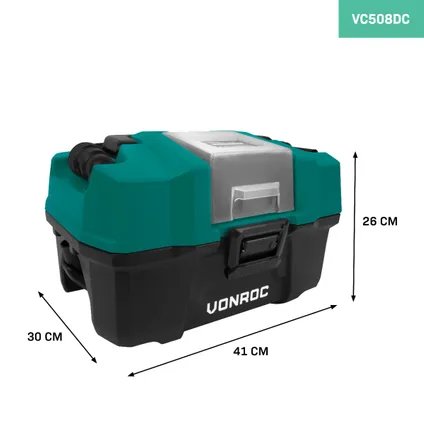 VONROC Compacte alleszuiger - 20V - Incl. Diverse accessoires – excl. accu en snellader 2