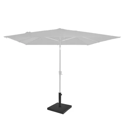Pied de parasol carré 45x45cm - 26kg - En métal avec remplissage en béton - Rosolina 3