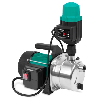 Pompe hydrophore/automatique 1000W – 3500l/h – Pressostat inclus – Protection contre le fonctionnement à sec - Pour
