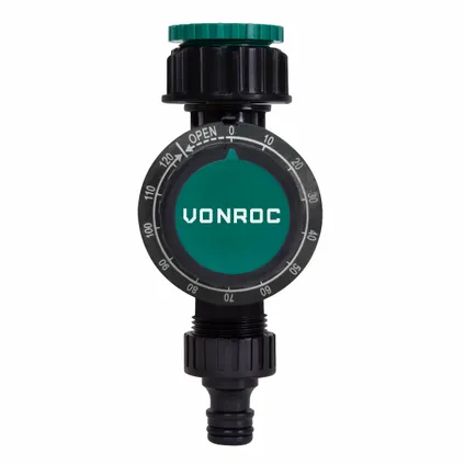 VONROC Watertimer – Mechanisch (geen batterijen nodig) – Instelbaar 0 - 120 min – Met metalen filter 5