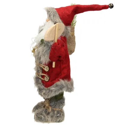 Père Noël Décoration Figure ECD Germany, 37 cm de haut, veste rouge/grise, pantalon vert 4