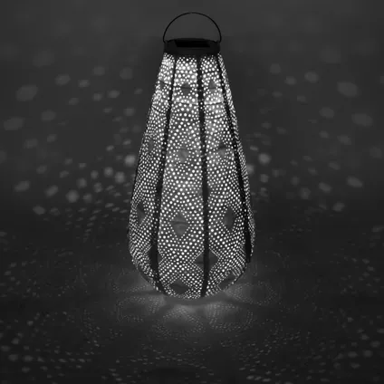 Lanterne solaire à LED Luna Drop – Éclairage de jardin solaire - 400x200mm – Givre - Fait-main - Luxueuse matière r 2