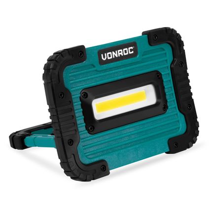 VONROC Accu werklamp / bouwlamp 4V – 10W - 1000 Lumen – Dimbaar in 2 standen - Incl. USB oplaadkab