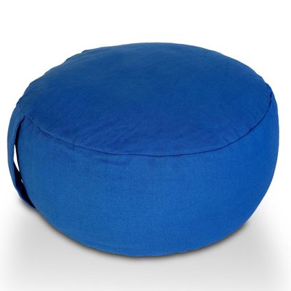 SVJ Yogakussen Rond - 31 x 31 x 16 cm - Katoen - Blauw