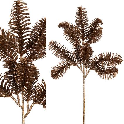PTMD Leaves Plant Pijnboom Kunsttak - 24 x 23 x 40 cm - Bruin