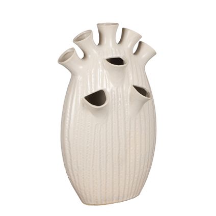 Vase Mica Decorations Saul - 25x15.5x42 cm - Crème