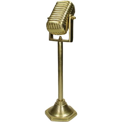 Objet décoratif SVJ Microfoon - 14x14x47 cm - L'or