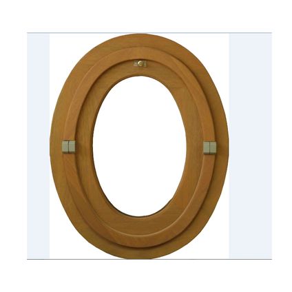 ovale houten bullseye - H.90 X B.60 Cm