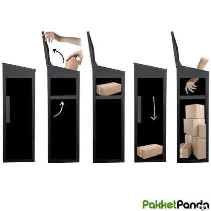 PakketPanda® - Maxi - Pakketbrievenbus - Brievenbus - Pakketbox - XXXL - 5* Cilinderslot 6