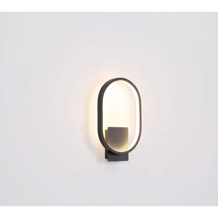 Globo Buitenlamp Naggy LED metaal zwart 1x LED 6