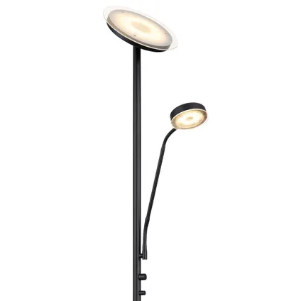 Globo Vloerlamp Ernst LED metaal zwart dof 1x LED 3