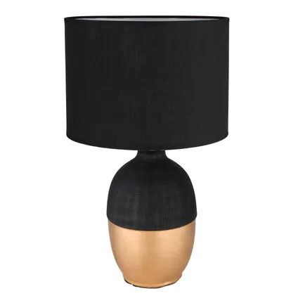 Globo Tafellamp Valentino keramiek zwart 1x E14 3