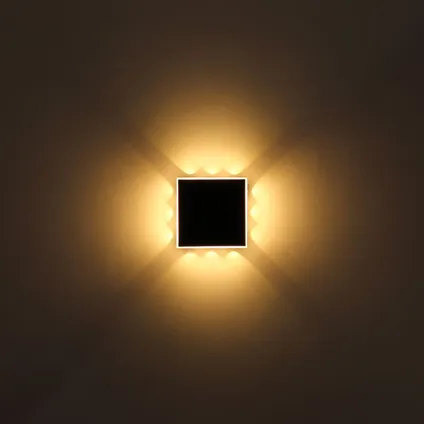 Globo Wandlamp Saidy LED metaal zwart 1x LED 4