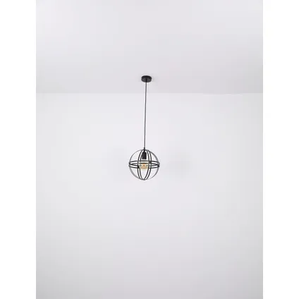 Globo Hanglamp Tamara metaal zwart 3x E27 8