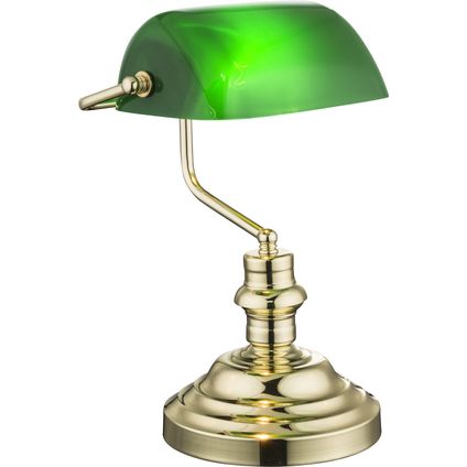 Globo Tafellamp Antique metaal messingkleurig 1x E27