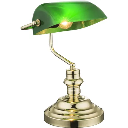 Globo Tafellamp Antique metaal messingkleurig 1x E27 3