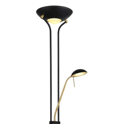 Globo Vloerlamp Leonas LED metaal zwart dof 1x LED 3