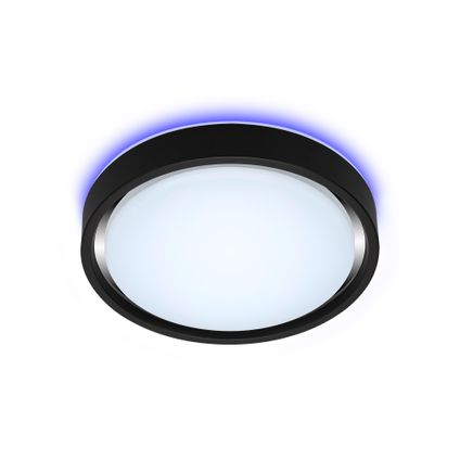 Briloner plafondlamp Talena zwart ⌀36cm met sensor
