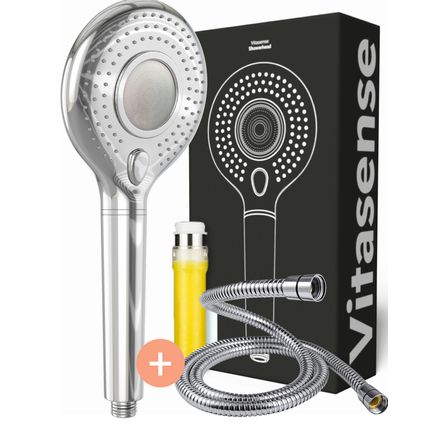 Douchette à économie d'eau VITASENSE VCPLUS avec filtre à eau et flexible de douche