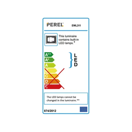 Perel Projecteur de chantier LED portable, 10 W, 4000 K, IP65 5