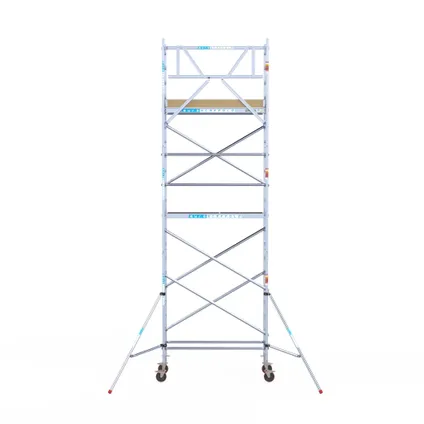 Euroscaffold basic mobile scaffold - Echafaudage professionnel 75x190 cm - Hauteur de travail 7,2 M 2