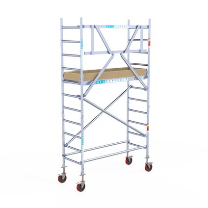 Euroscaffold basic mobile scaffold - Echafaudage professionnel 75x190 cm - Hauteur de travail 4,2 M
