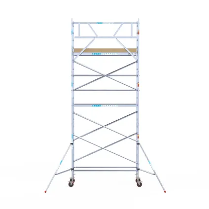 Euroscaffold basic mobile scaffold - Echafaudage professionnel 75x250 cm - Hauteur de travail 7,2 M 2