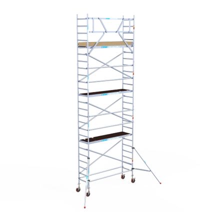 Euroscaffold basic mobile scaffold - Echafaudage professionnel 75x250 cm - Hauteur de travail 8,2 M